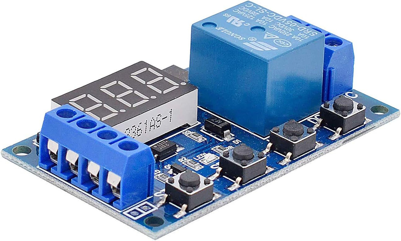 [2 Pack] DC 6-30V Timer Relay Programmable Delay Relay Module Cycle Timer with L