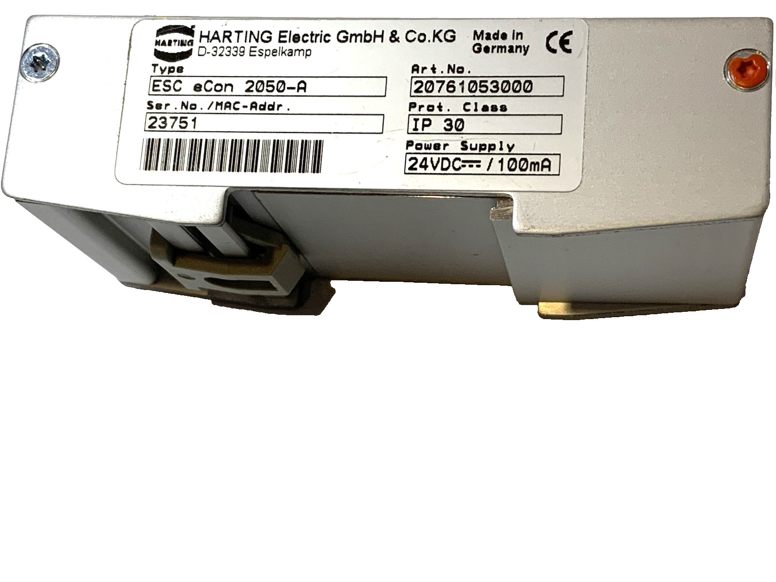 Harting Electric ESC eCon 2050-A 5 Port Ethernet Switch Hub IP 30 $25.00 + FREE