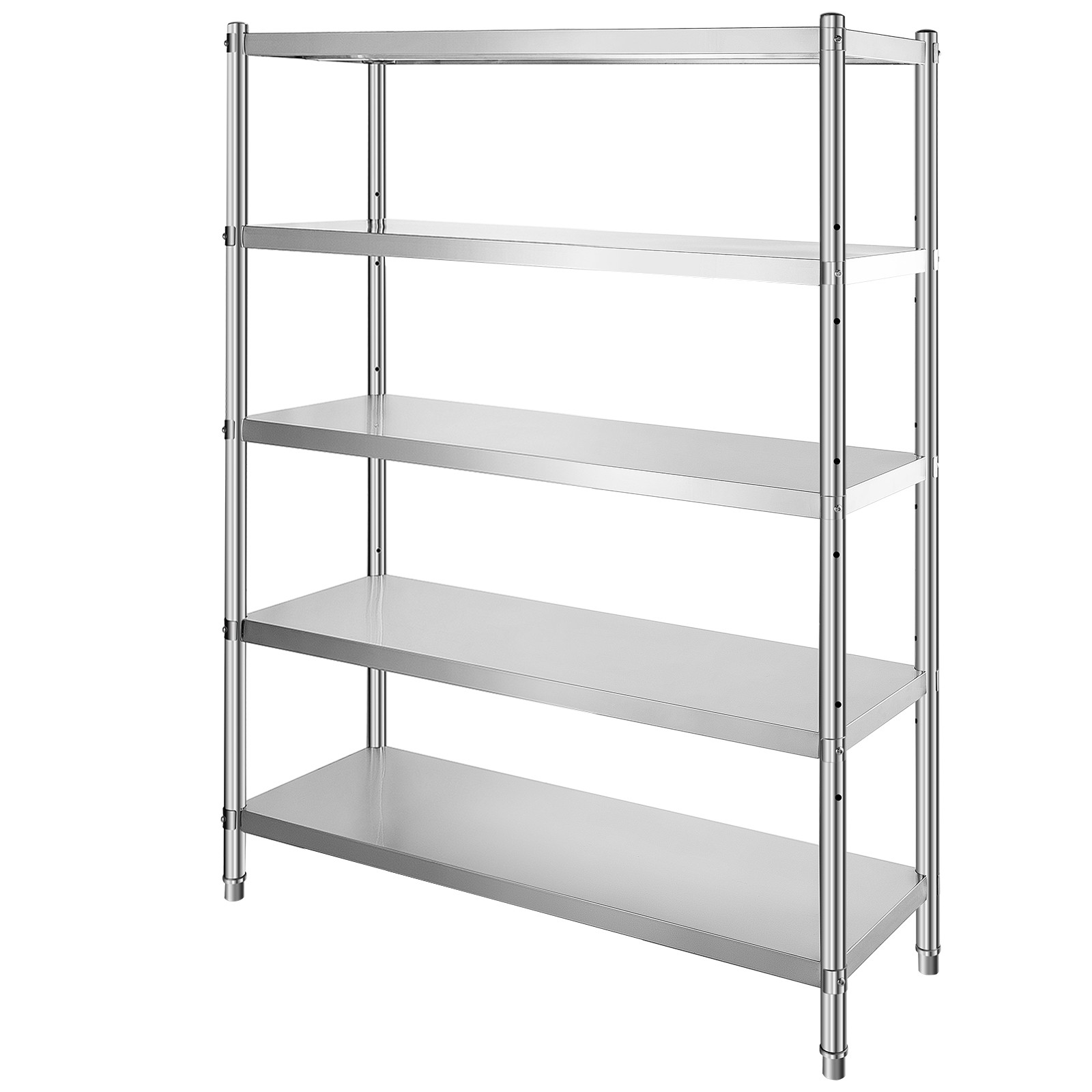 5-Tier Kitchen Shelves Shelf Rack Stainless Steel Shelving Organizer 47.5×18 in