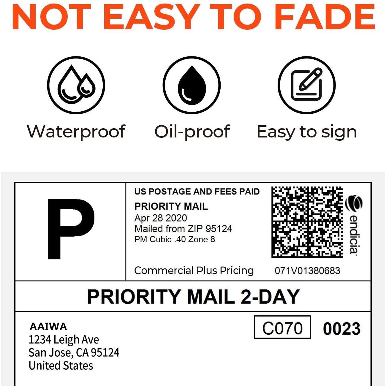 4000-20000 pcs Fanfold 4 x 6 Direct Thermal Barcode Shipping Labels – Zebra 2844