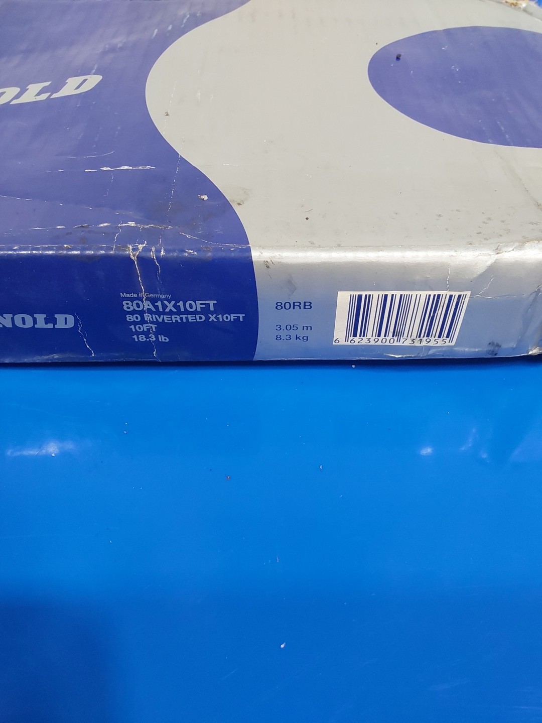 RENOLD, 80A1X10FT Single Roller Chain 10ft 1in