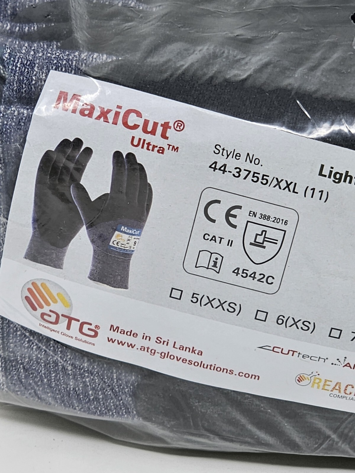 PIP MAXICUT ULTRA NITRILE MICRO-FOAM COATED PALM 44-3755/XXL 12 Pair Size 11 XXL