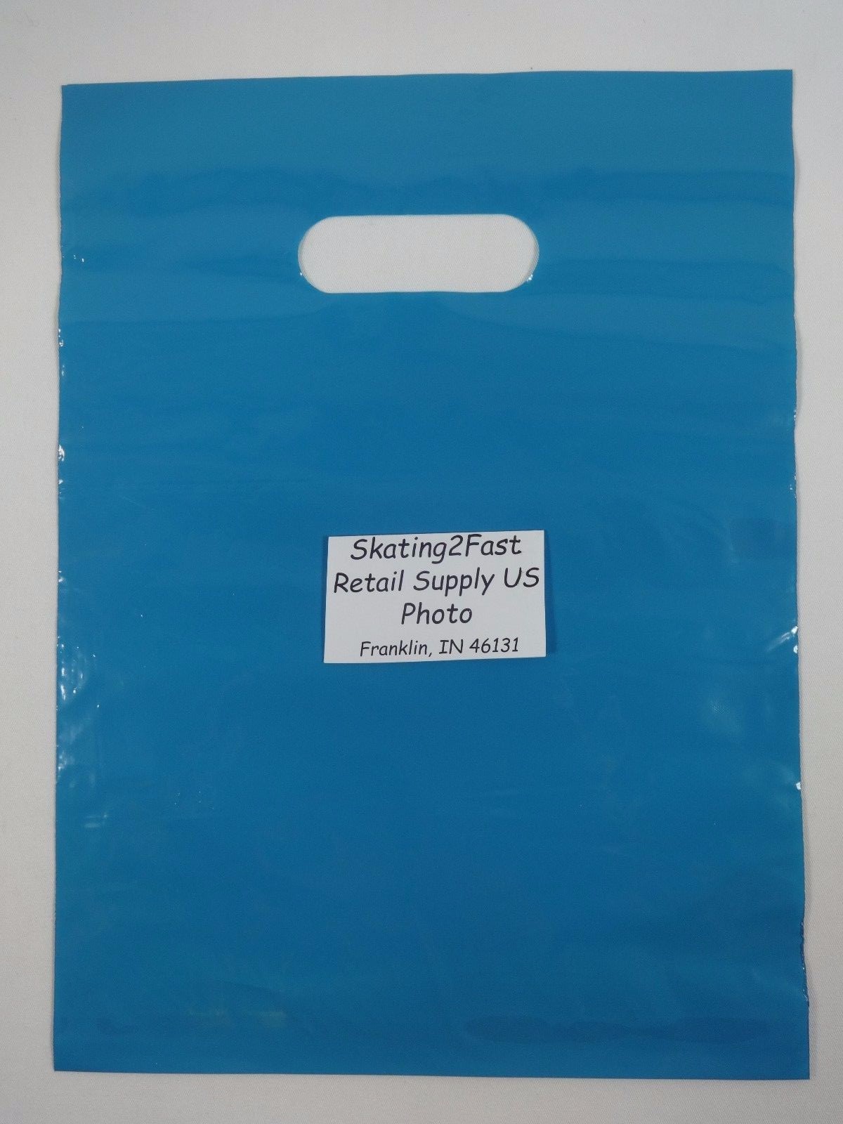 500 Qty. 9 x 12 Teal Glossy Low Density Merchandise Bag Retail Shopping Bags
