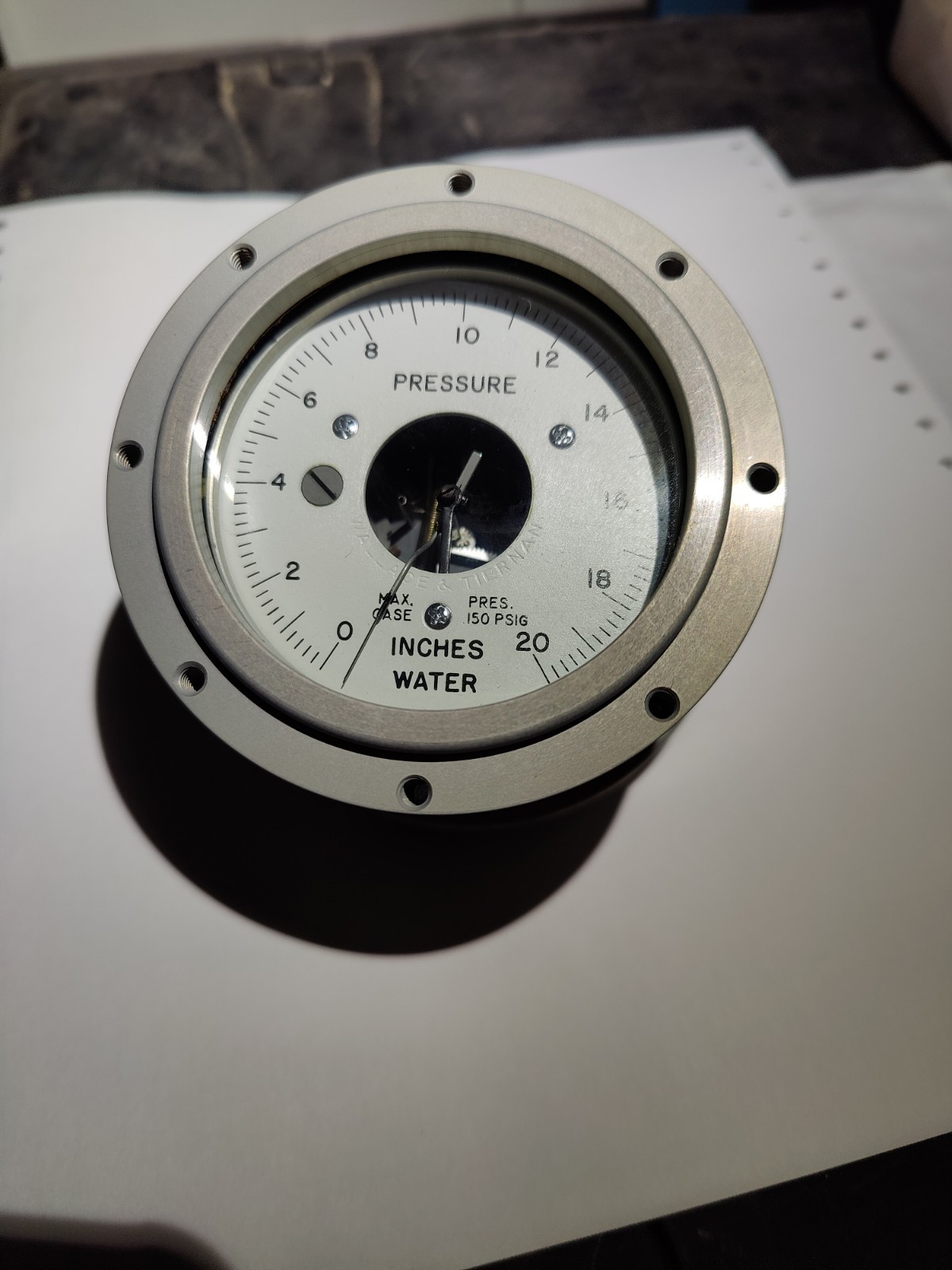 Wallace and Tiernan FA-141 Differential Gas Pressure Gauge