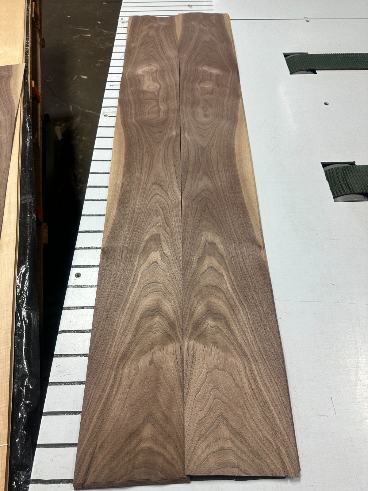 Walnut Raw Wood Veneer 2 sheets 63» x 7» 316G