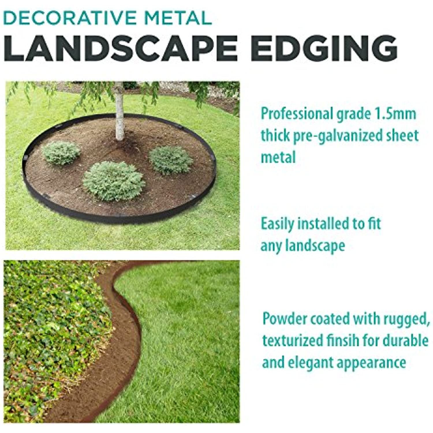 36″ Scalloped Top Landscape Edging, Bronze, 1 piece