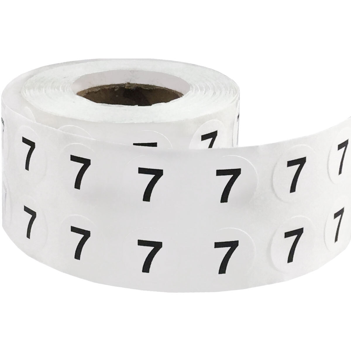 White with Black Number Stickers | 0.5″ Inch Round | 1000 Pack | Pick from 0-20