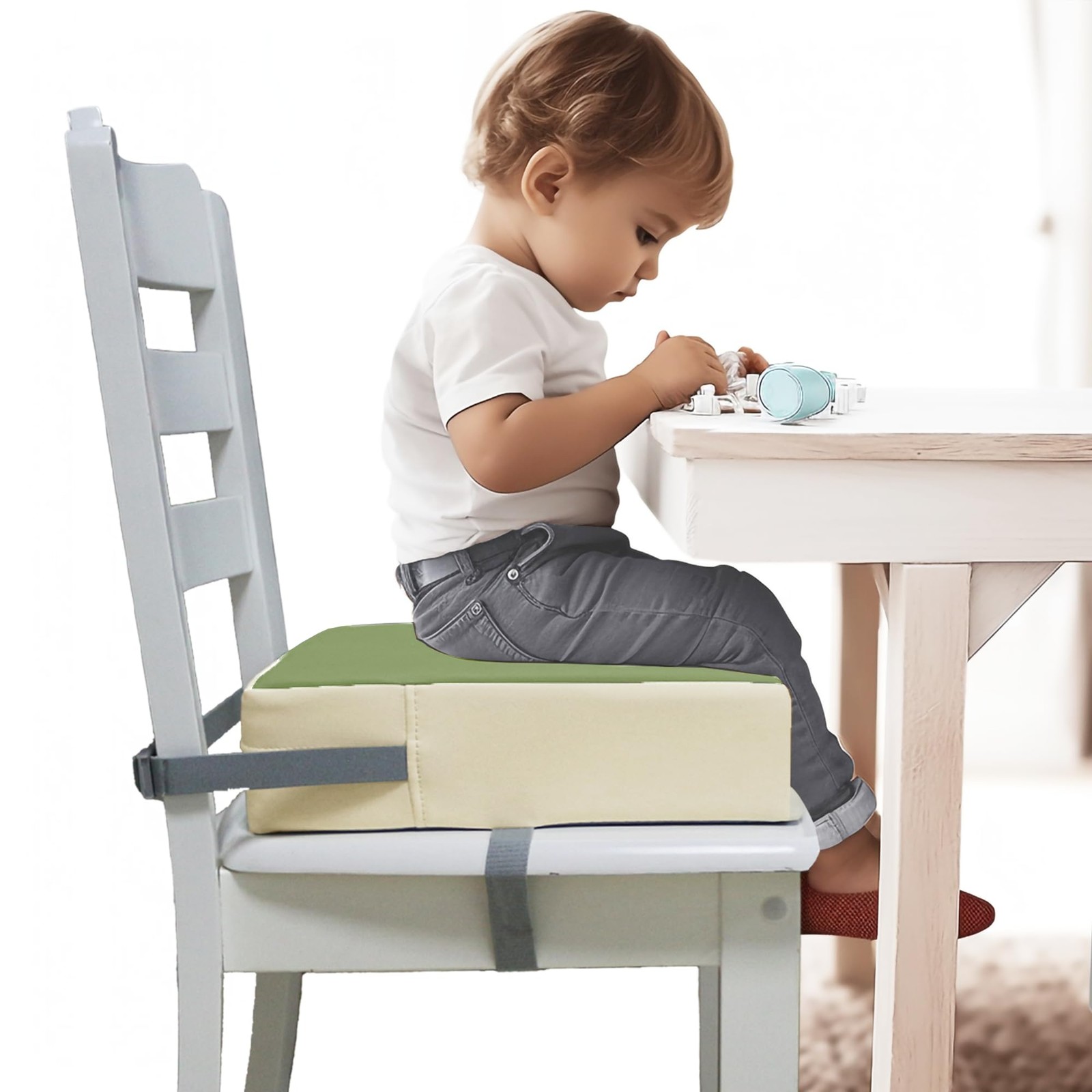 Eiury Toddler Booster Seat, Dining Table Kitchen Chair, Waterproof Anti-Scratch