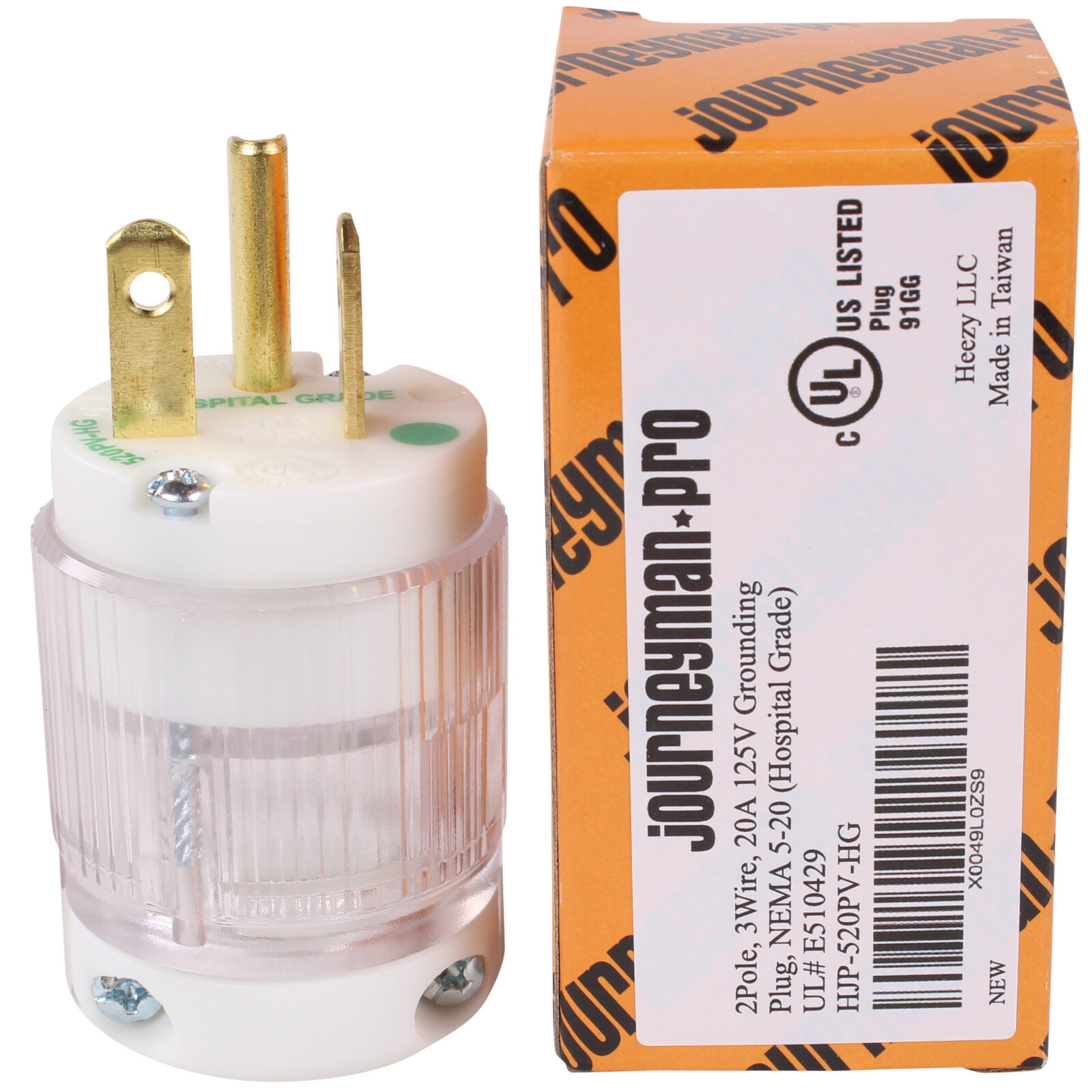 20A 110V Hospital Grade Male Plug 120 Volt Equipment Power Cord End Repair 5-20P