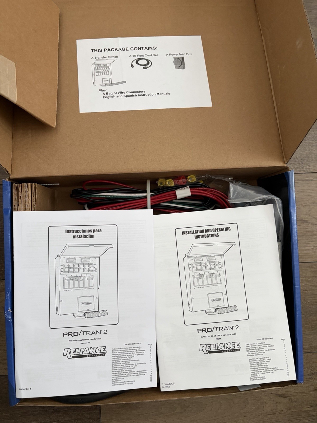 Reliance 30-Amp ProTran 2 Manual Transfer Switch Pre Wired 6-Circuit Kit 306LRK
