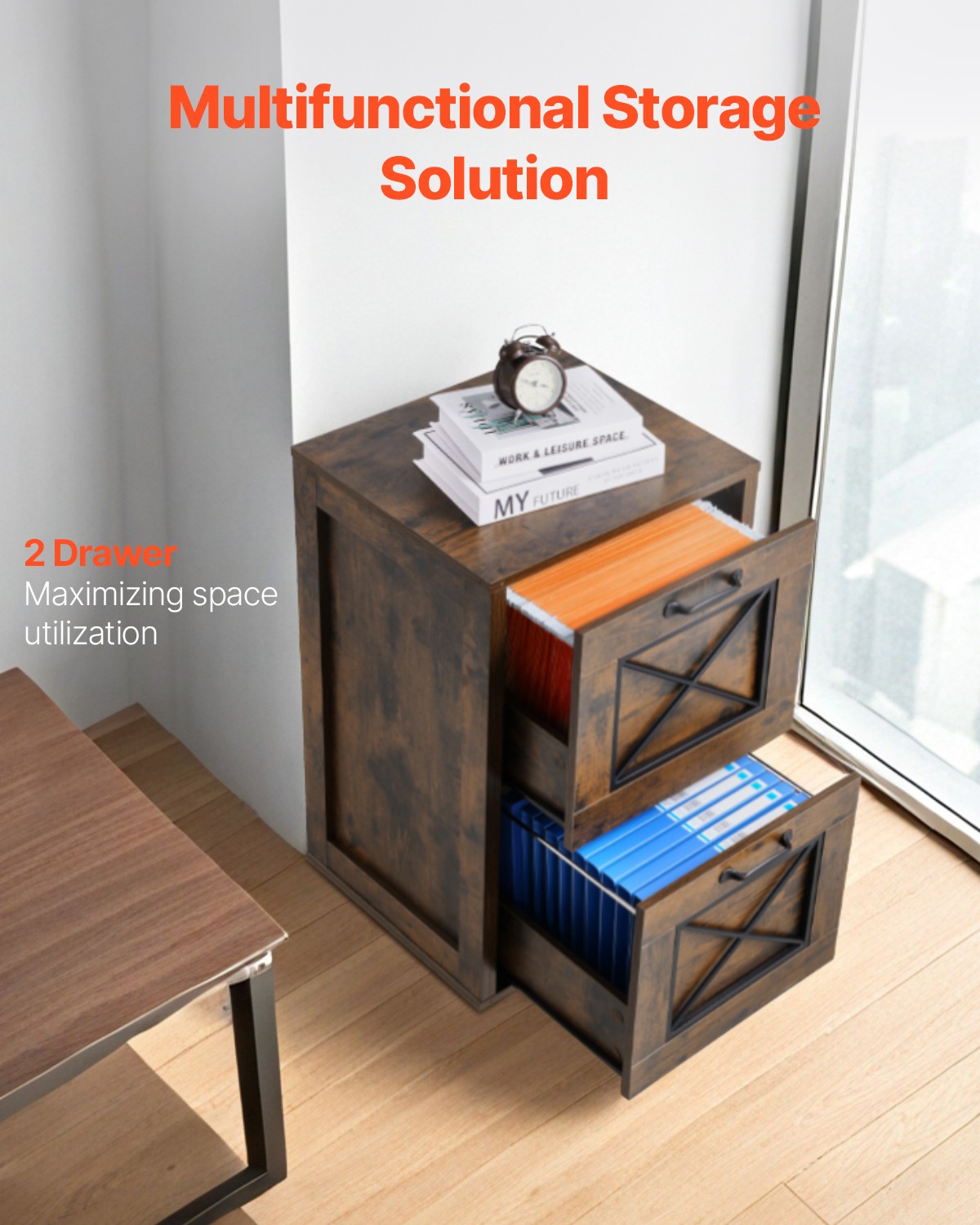 2/3/4 Drawer File Cabinet Vertical Filing Cabinet with Lock for Home Office