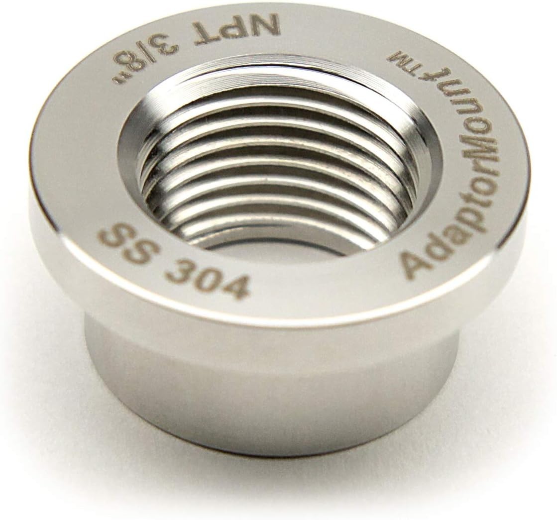 3/8″ NPT Stainless Steel 304 Female Threaded Stepped Weld Bung Mounting Fitting