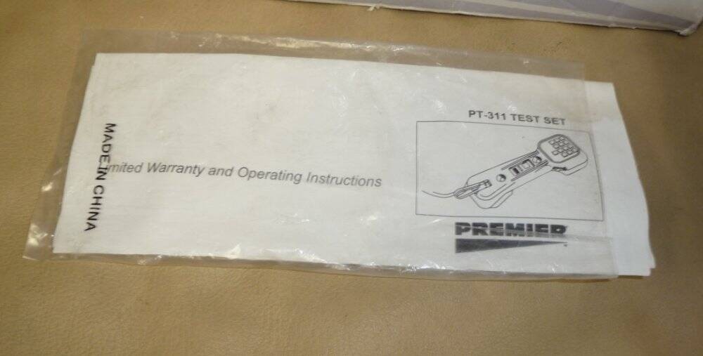 Premier PT-311 Phone Lineman Phone Line Tester Butt Set Used Excellent