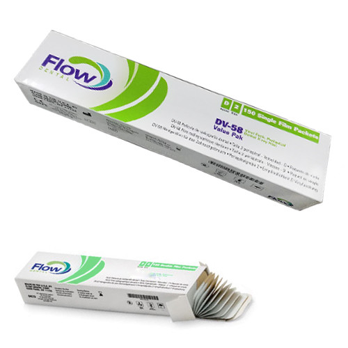 Flow Dental 18200 DV-58 Film, Value Pak, Adult, Size D2 (150 Films)