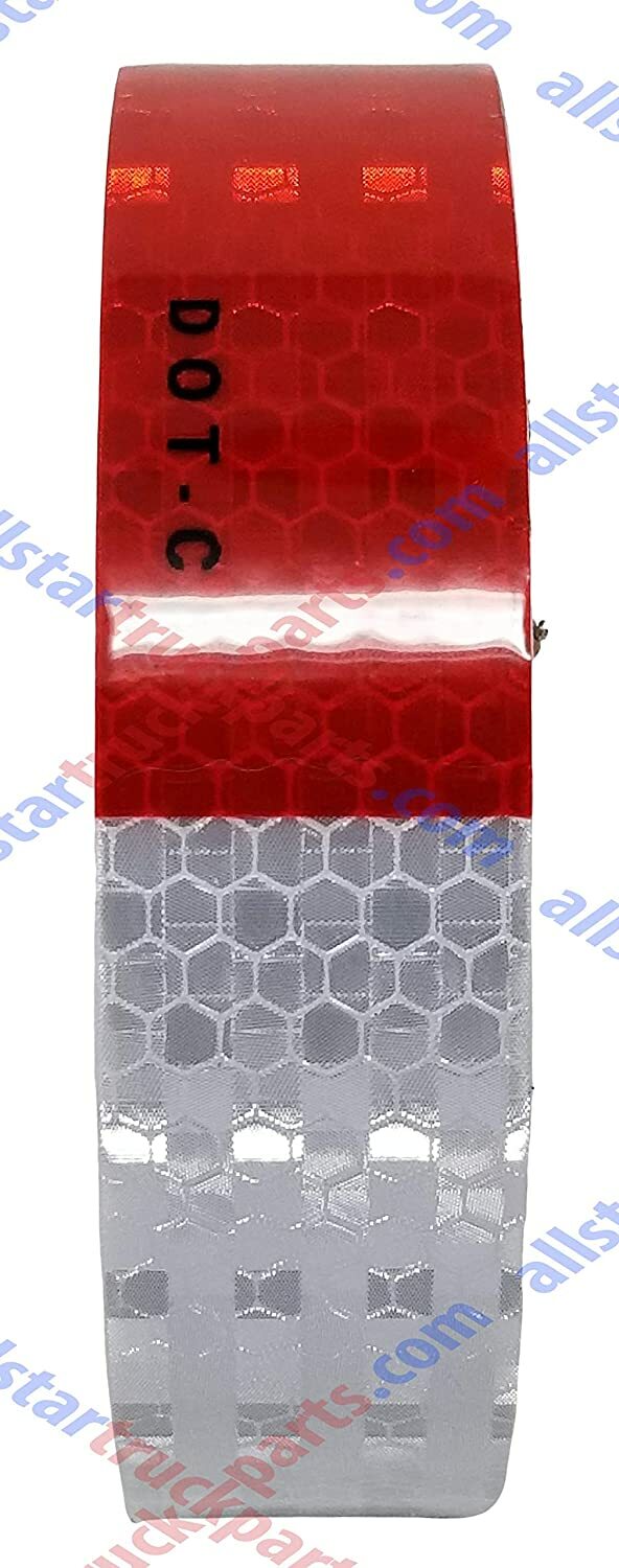 Conspicuity Tape DOT-C2 Reflective Truck Trailer Safety Red White: 1″/2″/3″ Wide