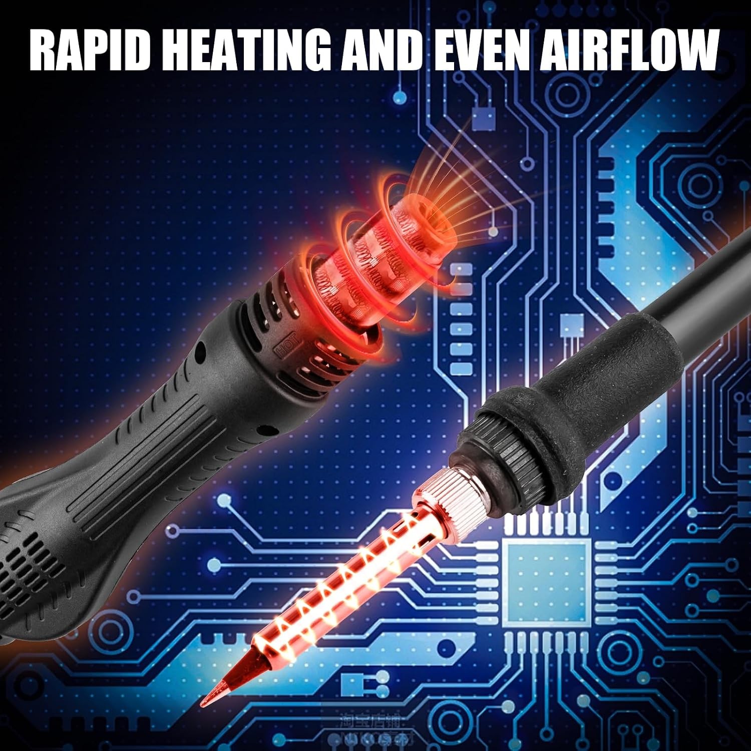 2 In 1 Soldering Iron Station SMD Hot Air Rework With Heat Gun Solder Iron Kit