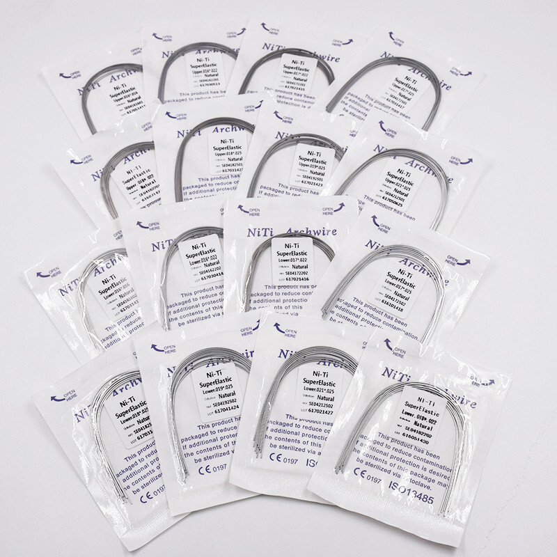 Dental Orthodontic Super Elastic Niti Rectangular Arch Wires Ovoid/Natural