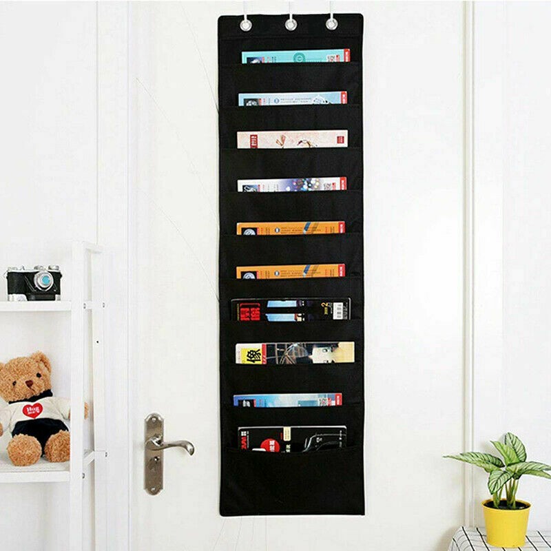 10 Storage Pocket Wall Hanging File Letter Paper Holder Door Classroom Office