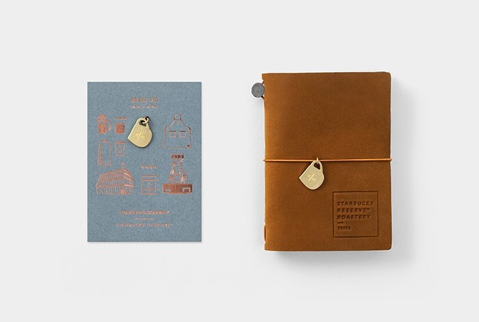 TRAVELER’S notebook Starbucks Reserve Roastery Camel passport size Set of 8