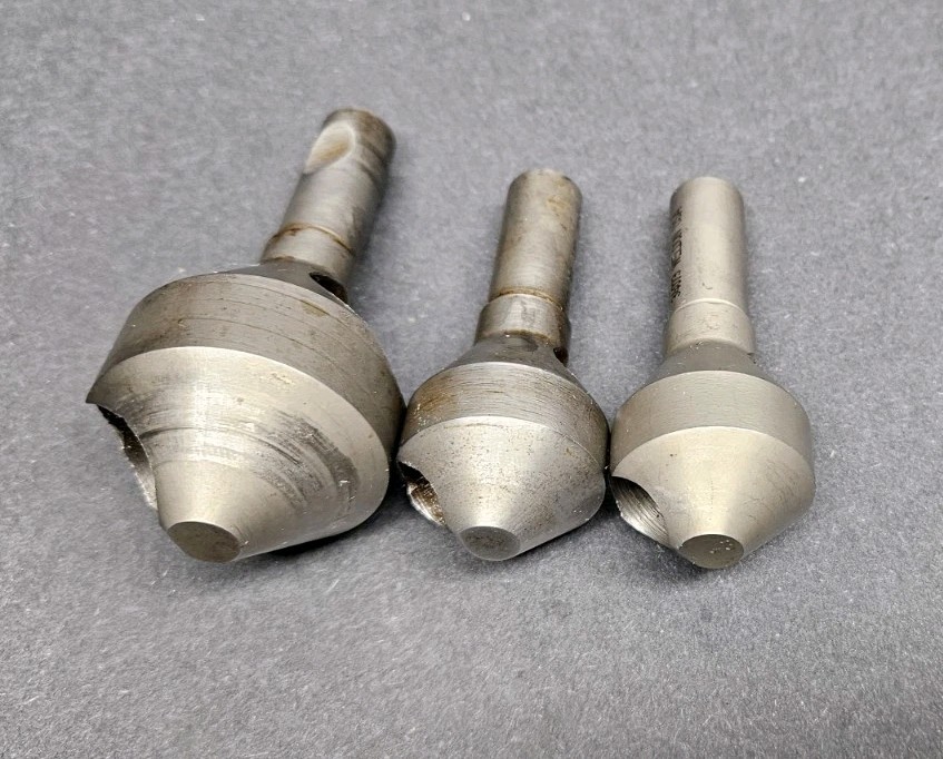 3pc Weldon USA 90° Countersink / Deburring Lot DB48 DB36 HSS Chamfer Machinist
