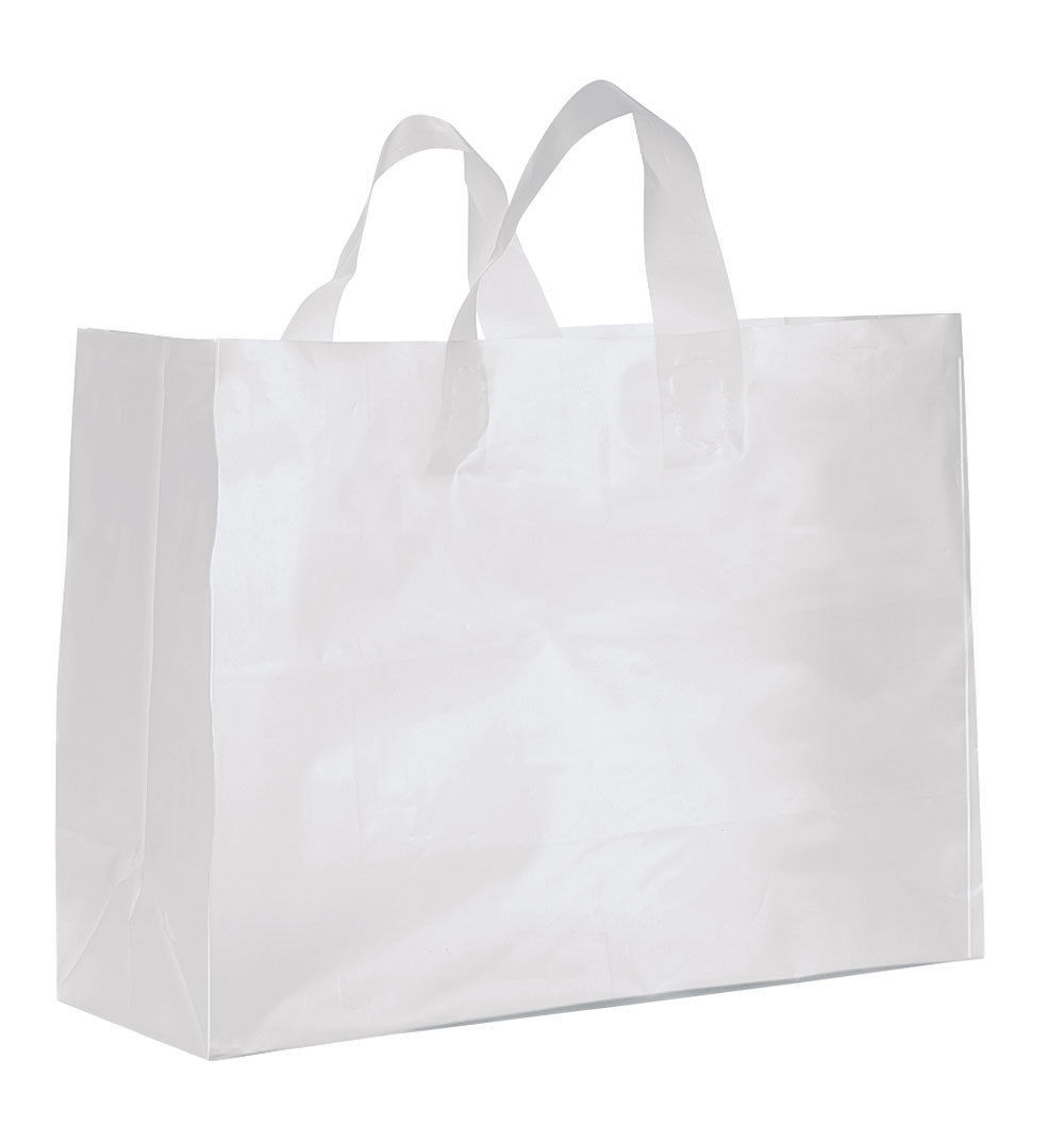 Clear Bags Plastic 250 Retail Merchandise Shopping Frosted Frosty 16 x 6 x 12