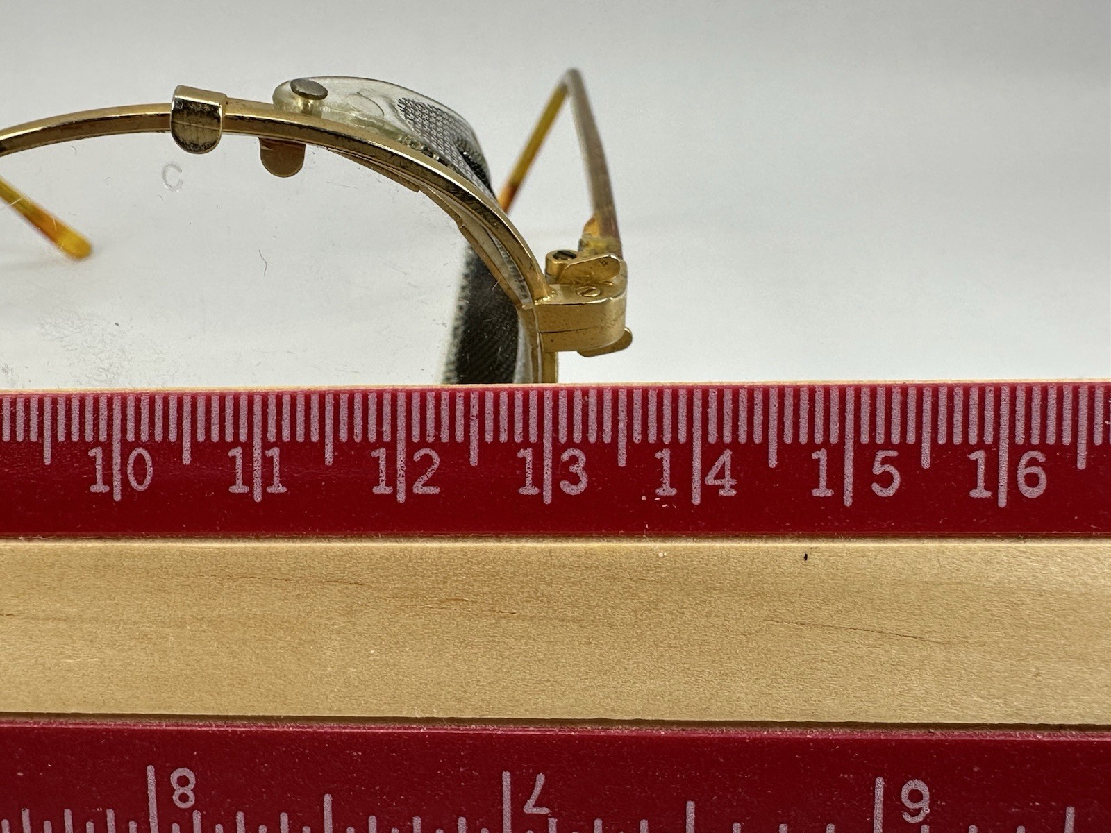 Vtg Crews Z87 Aviator Gold Safety Glasses w/ Side Shields 145 mm *Scuffed Lenses