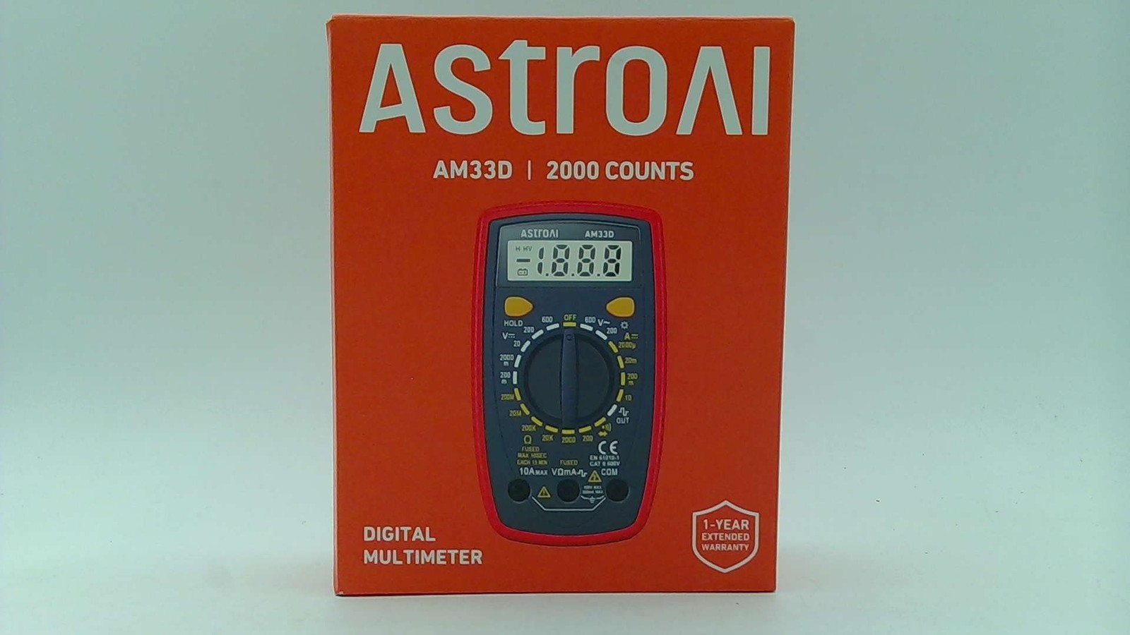 AstroAI Multimeter Tester 2000 Counts Digital With DC AC Voltmeter