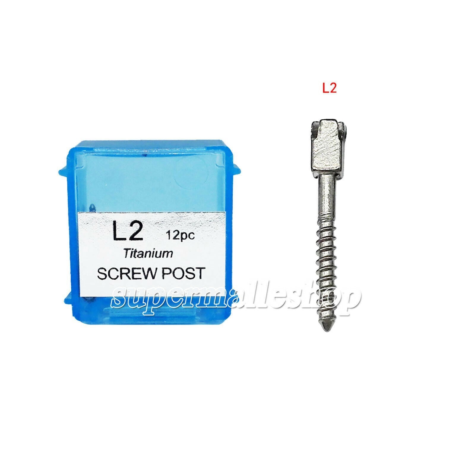 12Pcs/Box Dental Endodontic Screw Posts Gold Plated Conical Kits Refill All Size