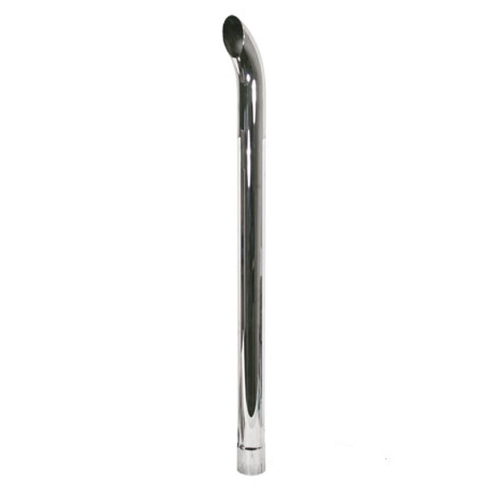 Chrome Tractor Exhaust Stack Curved 48″ Long Slotted 3″ ID ZNL89051C