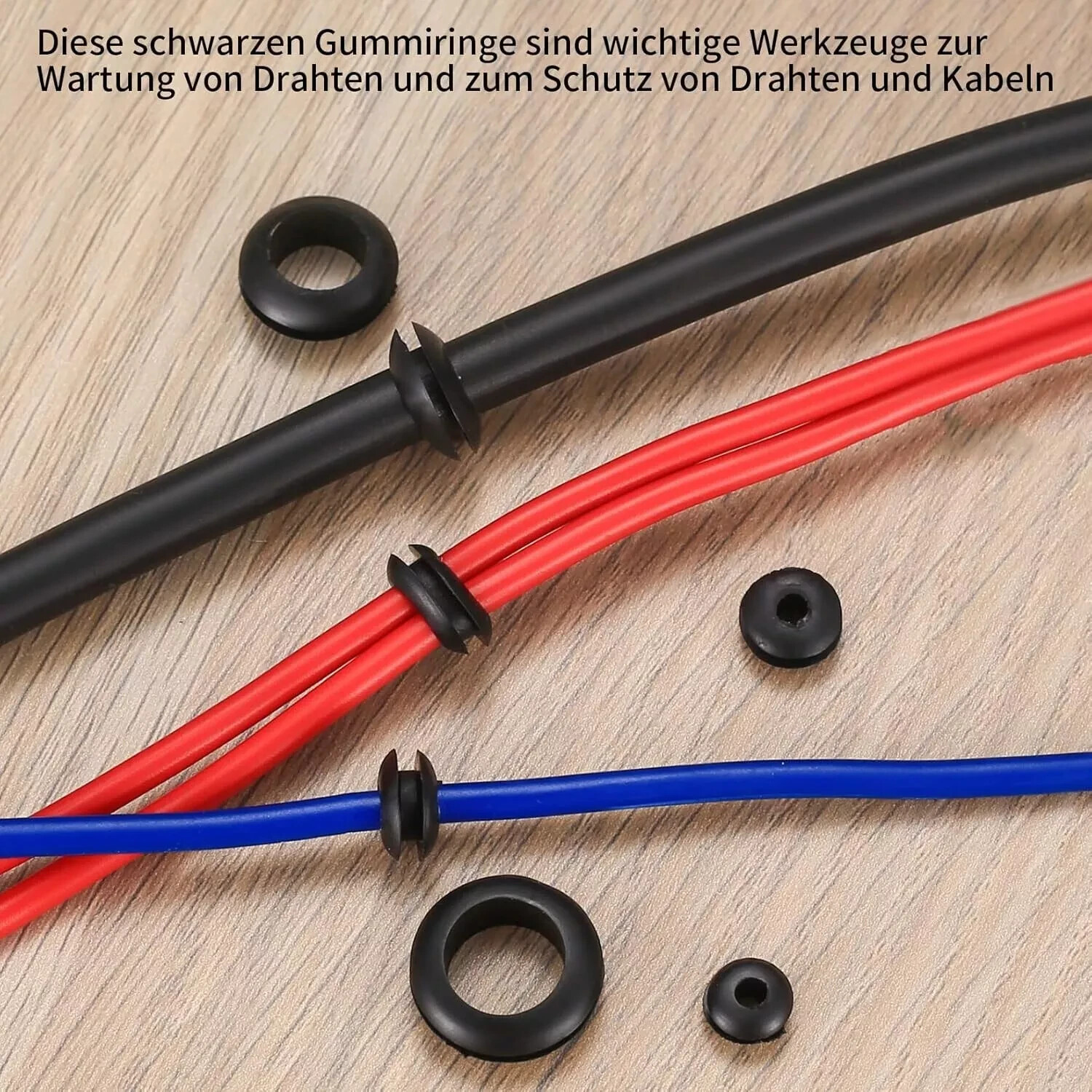 260 Pcs Rubber Grommets Assortment Kit, 7 Sizes Rubber Wire Hole Grommet Gaskets
