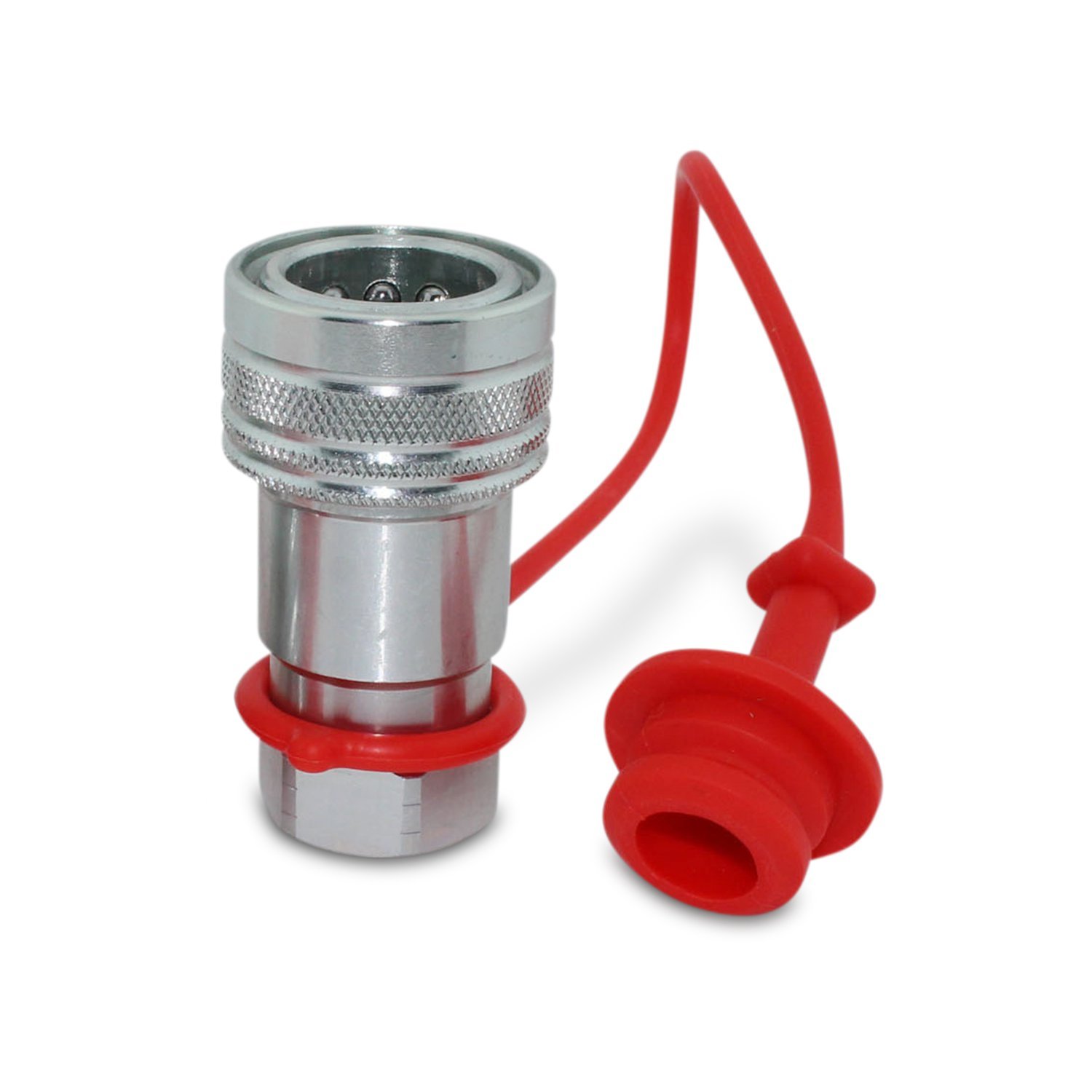 1/2″ Ag ISO 5675 Hydraulic Quick Connect Female Coupler, Poppet Valve, 1/2″ NPT
