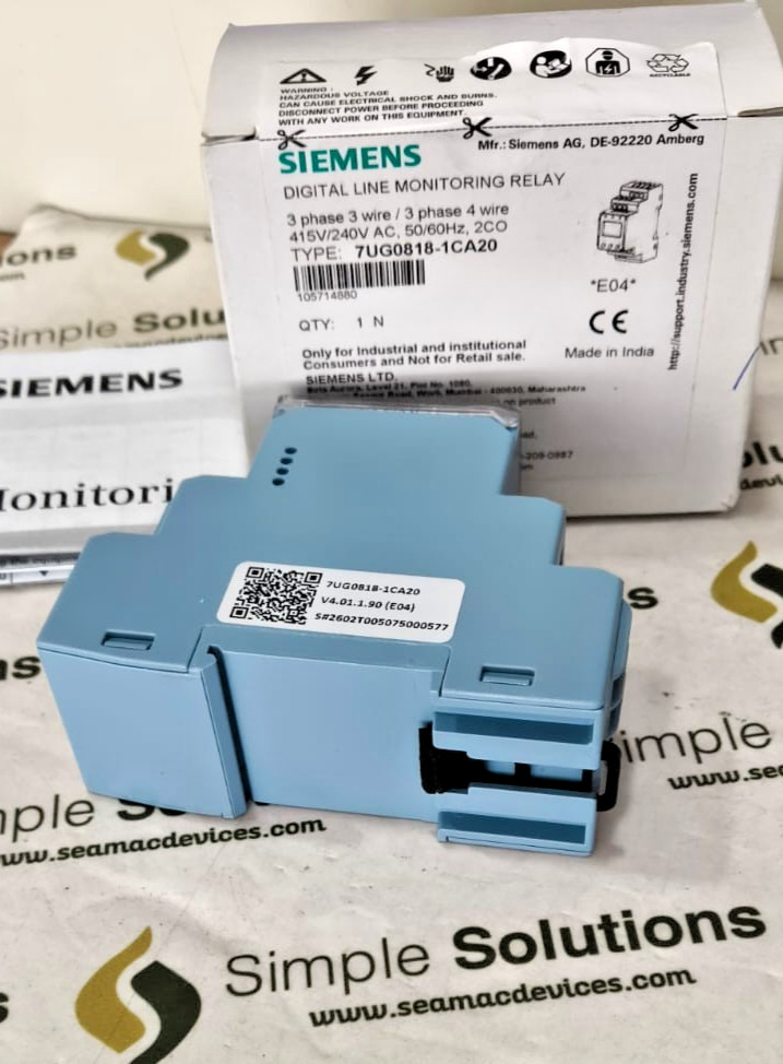 2PCS LOT- Siemens 7UG0818-1CA20 LINE MONITORING RELAY with 2 CO CONTACTS- NEW