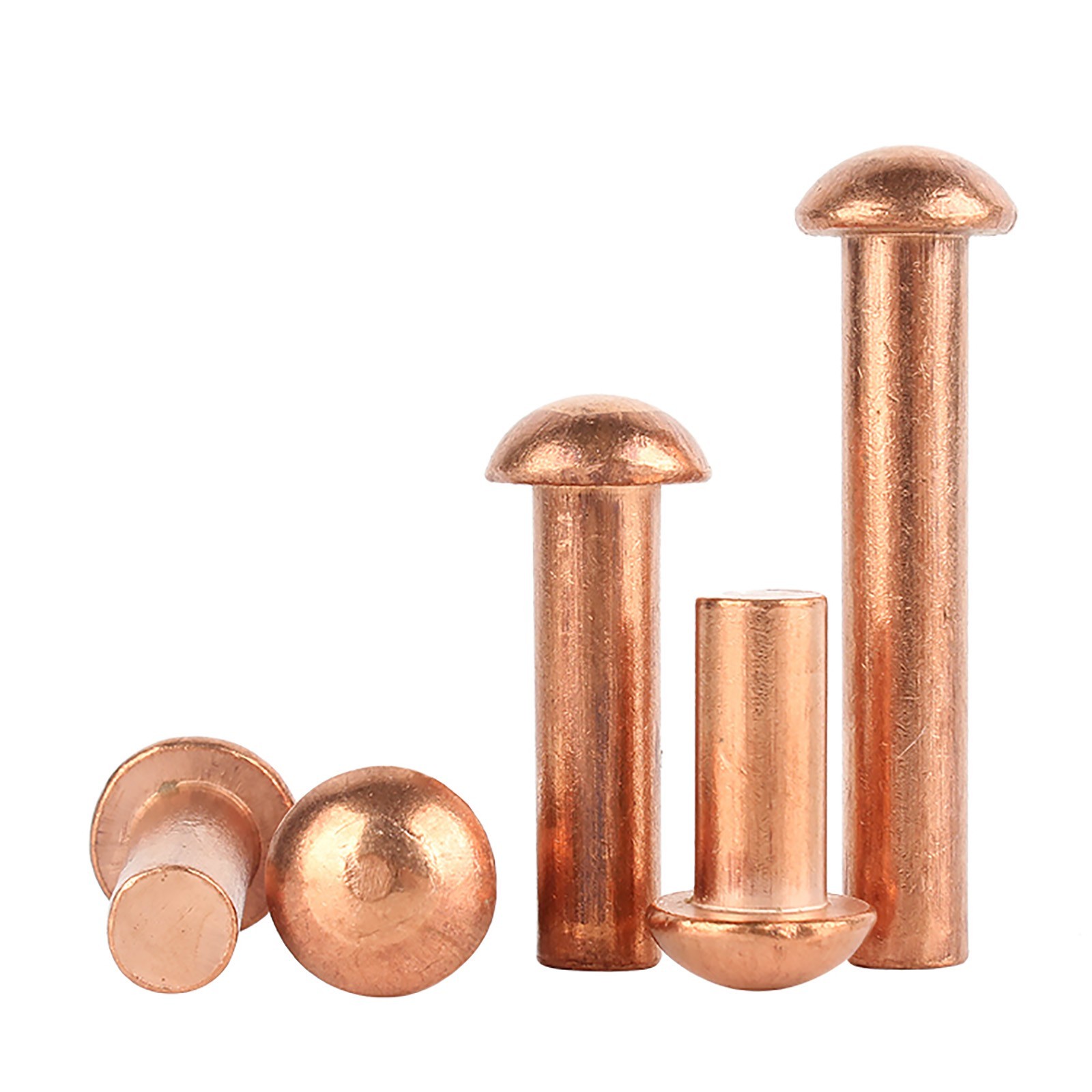 Solid Copper Round Head Rivets DIN 660 Dome Pan Rivets M1.5 M2 M2.5 M3 M4 M5-M8