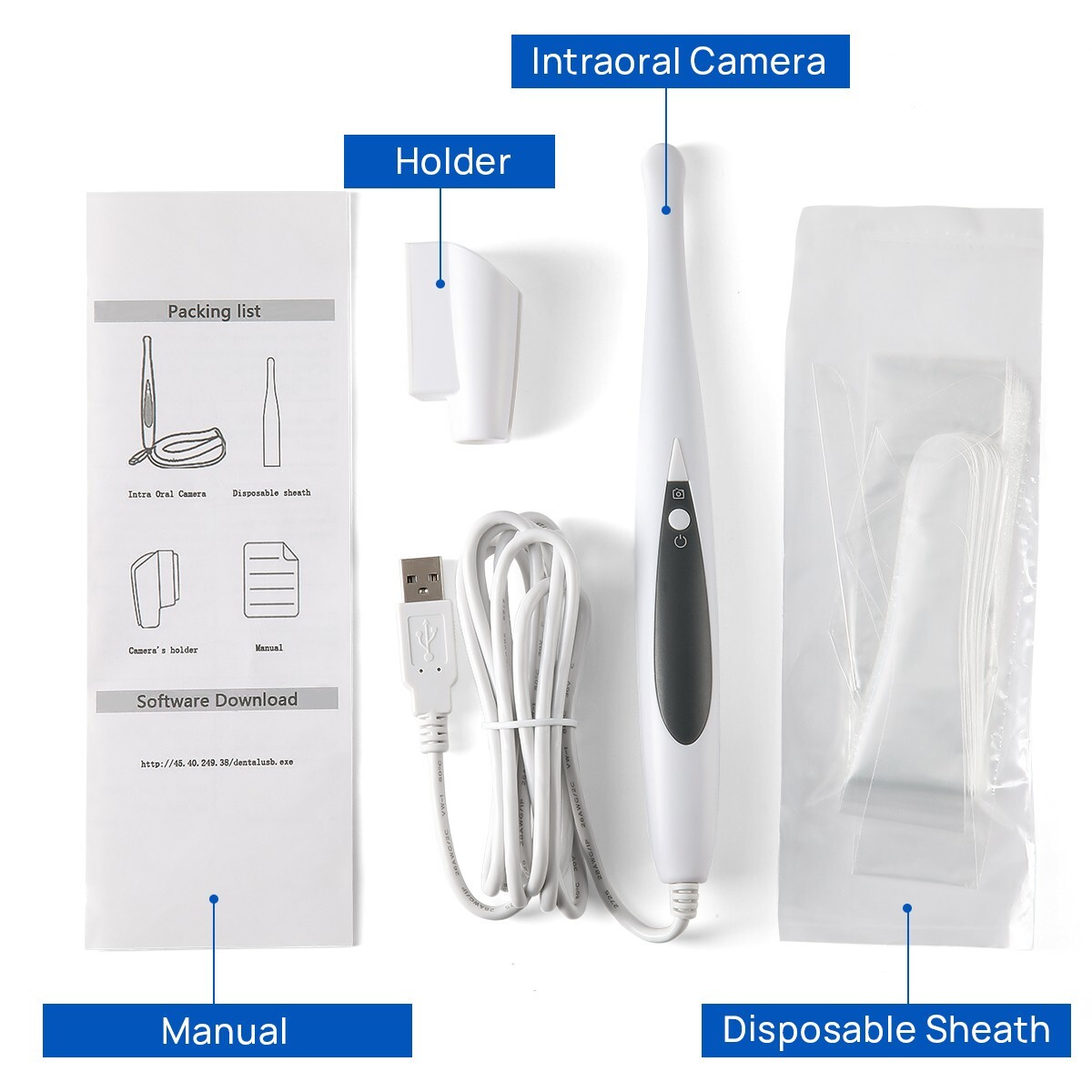 AZDENT Dental Intraoral Camera USB Digital Imaging HD Camera 13.0 Mega Pixels