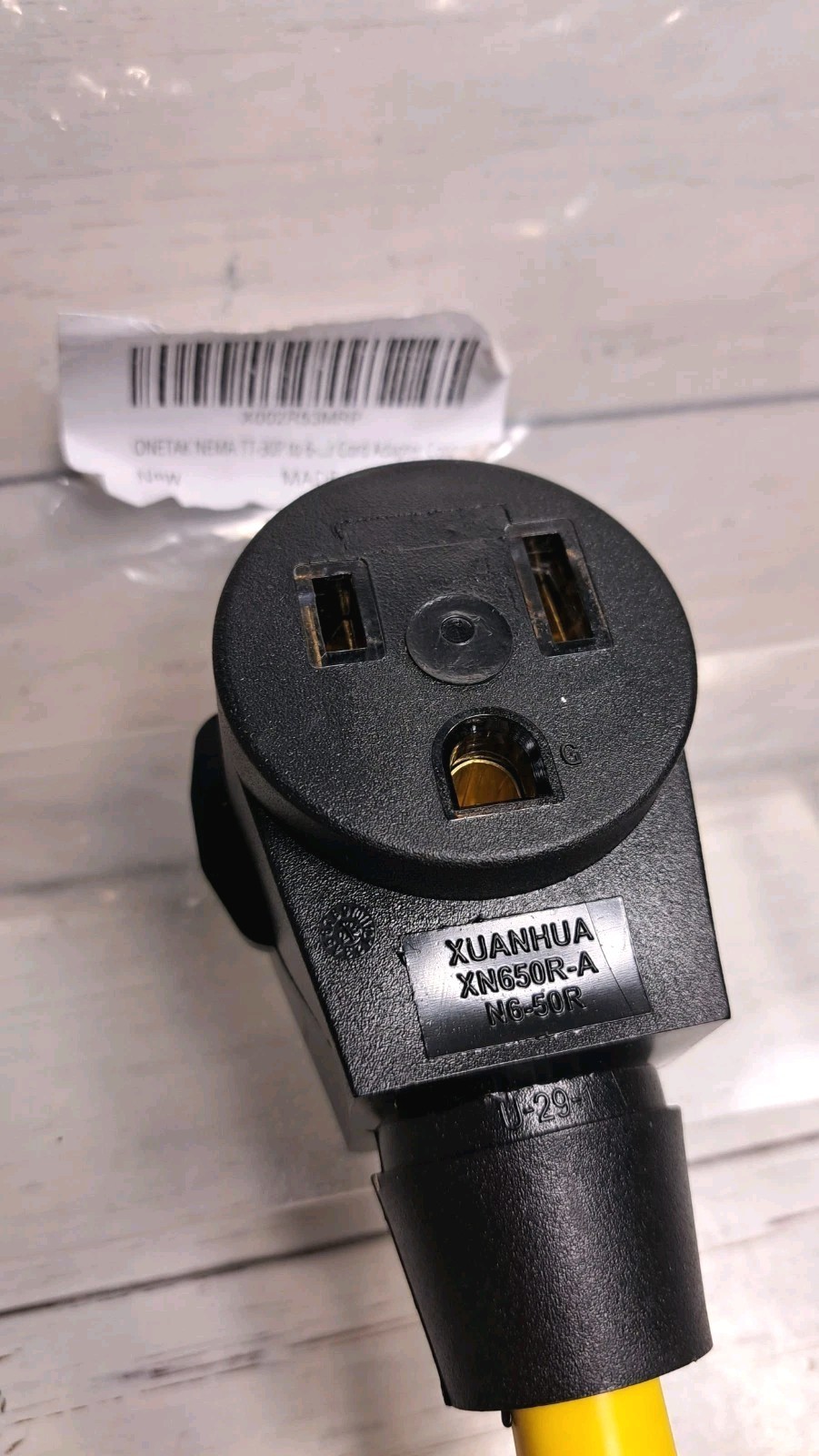 NEMA TT-30P to 6-50R 120V 30 Amp 10 AWG 3 Prong Male Plug to 3 Prong Female…