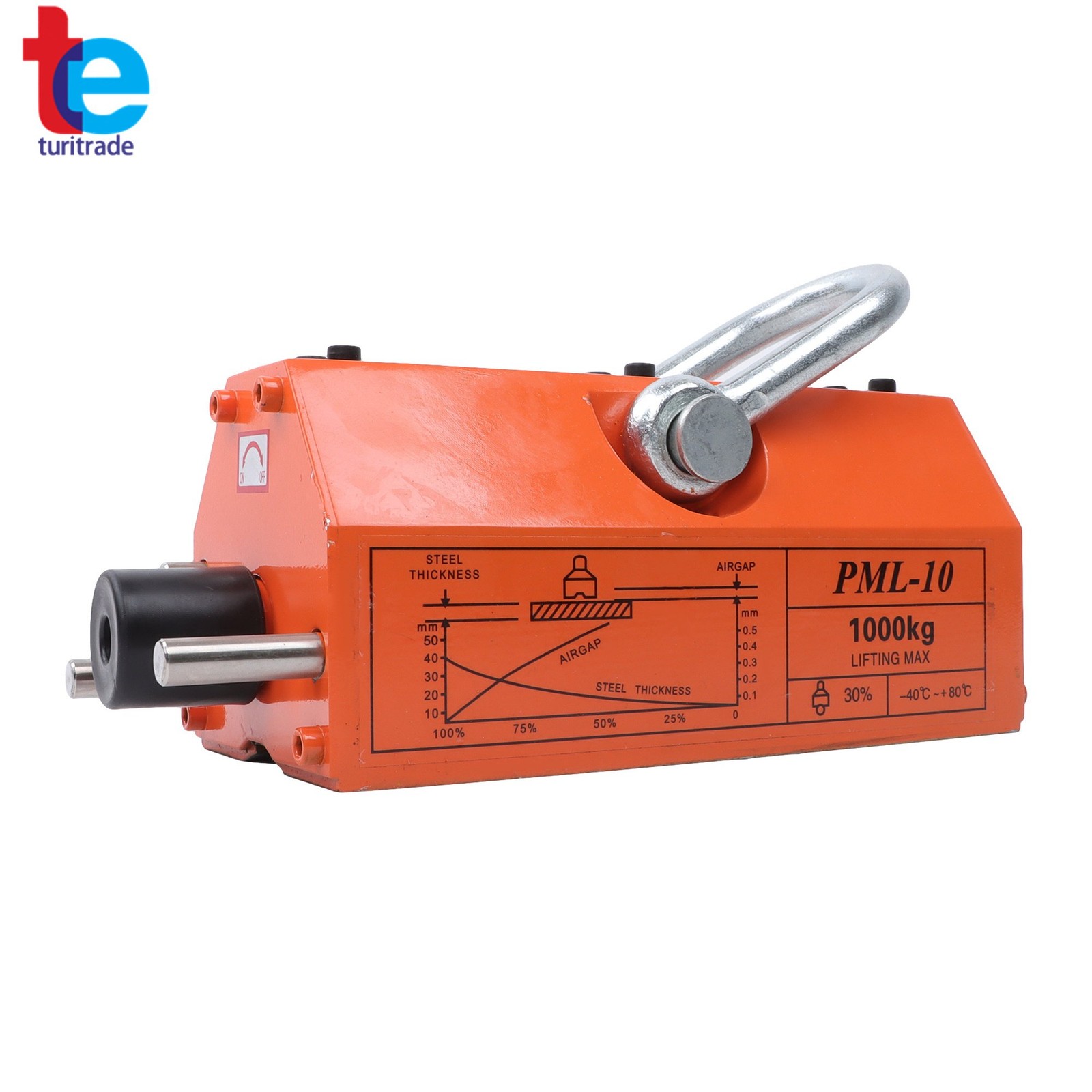 2 Safety Factor 2200Lbs/1000kg Magnetic Lifter Lifting Magnet Neodymium Hoist