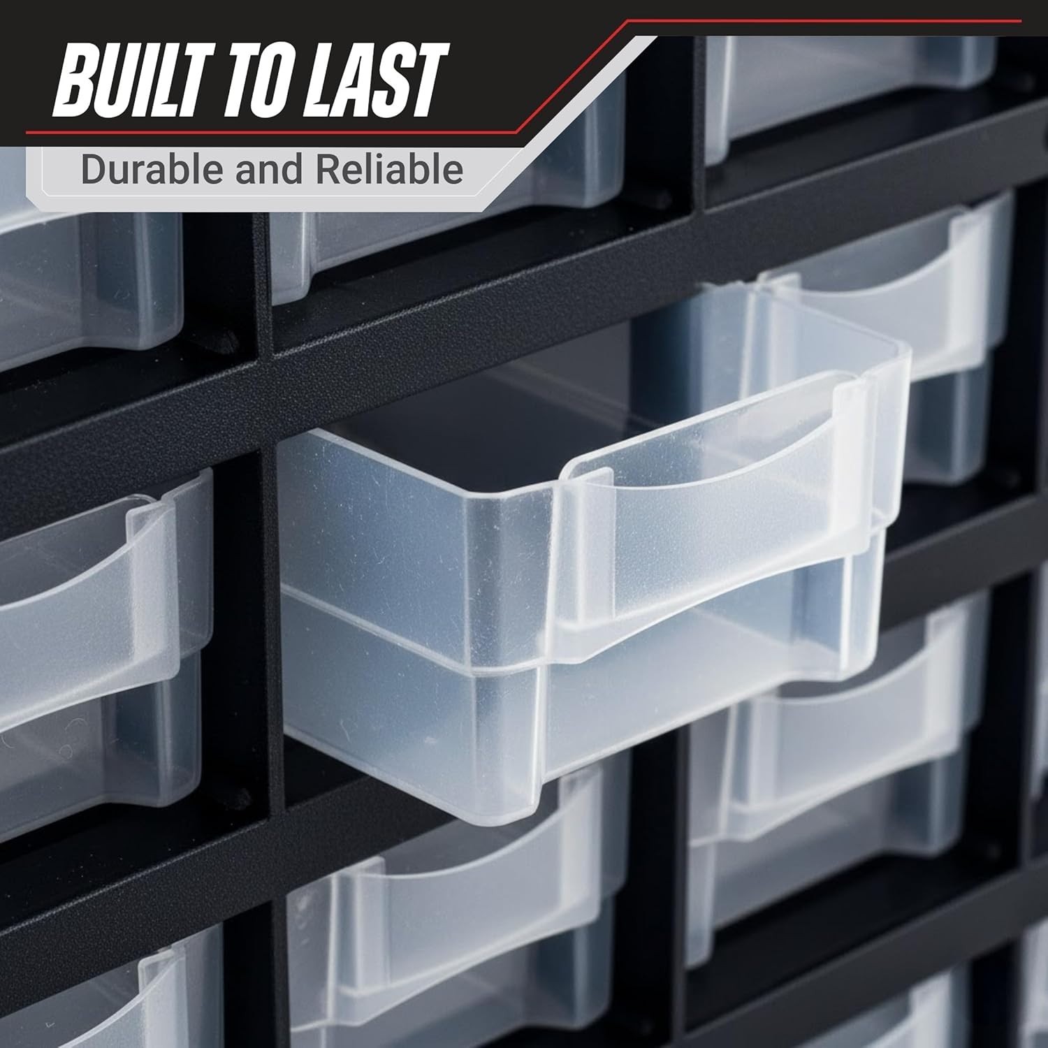 Stalwart 41-Drawer Plastic Storage Organizer Cabinet for Tools Crafts Hardware