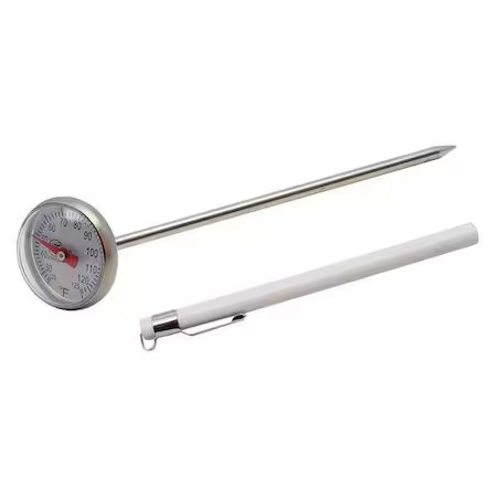 5″ Stem Analog Dial Pocket Thermometer, 25 Degrees To 125 Degrees F, 23Nu30
