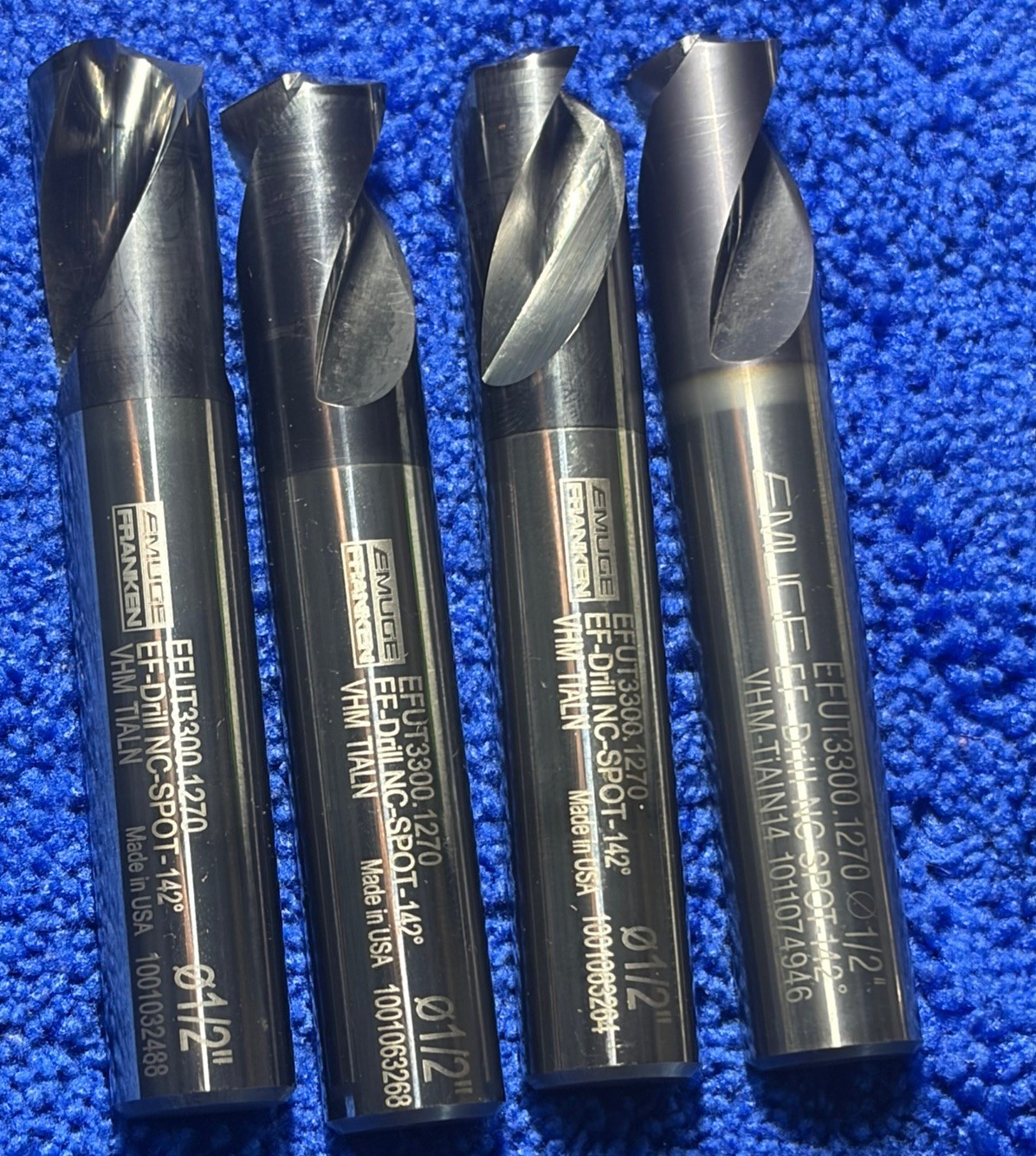 1/2 Diameter X 3” AOL 142 Deg TiAN Coated Solid Carbide Spot Drill ( 1 pc )