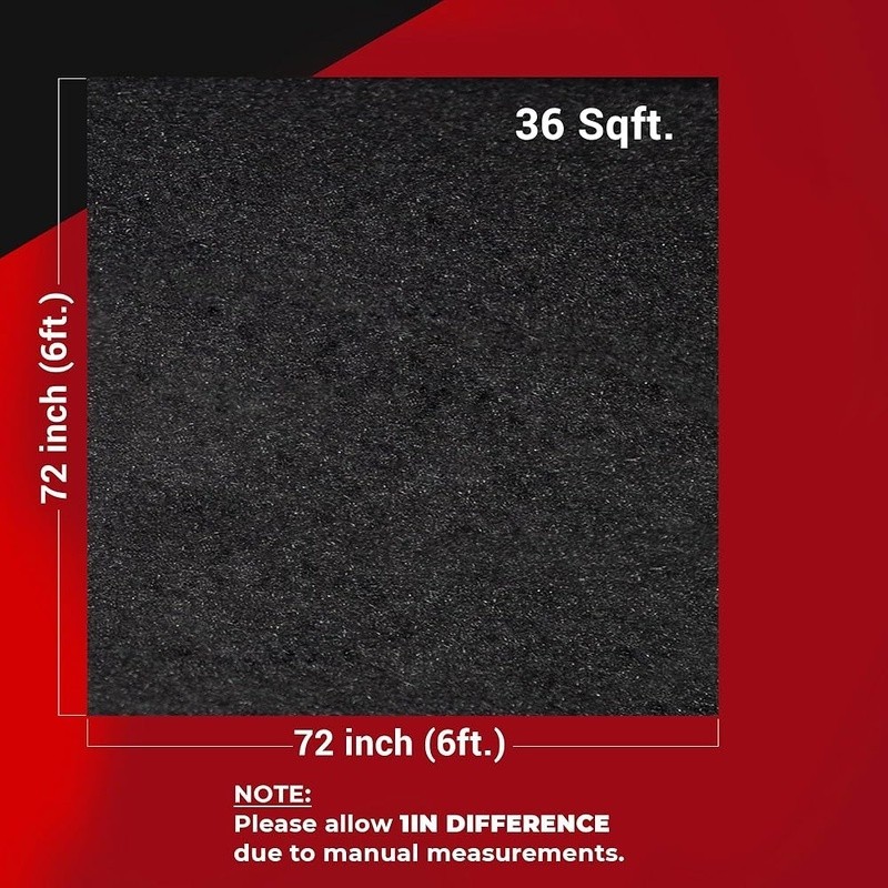 Durable Black Non-Woven Carpet Heavy Duty Protection DIY Car Work & Equipment US