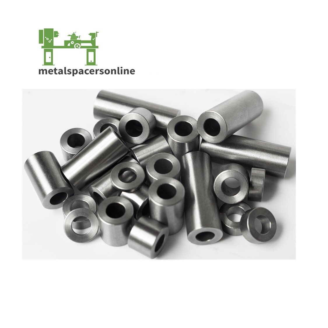 New Mild Steel Spacer Bushing 1″ OD x 3/8″ ID–Fits M10 or 3/8″ Bolts
