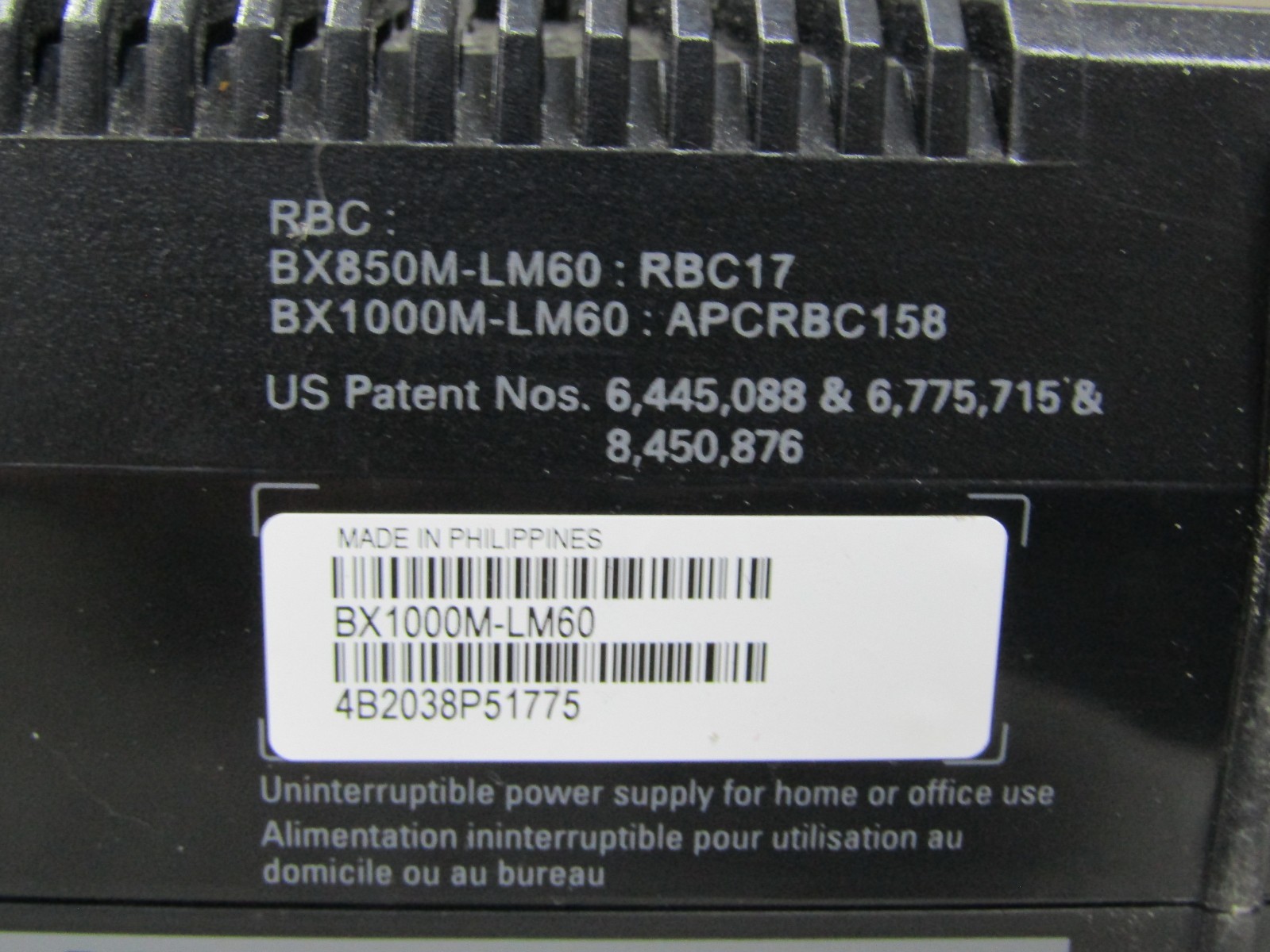 💥APC BACK-UPS PRO 1000 LINE-INTERACTIVE POWER SUPPLY 120 VAC 600W BX1000M-LM60