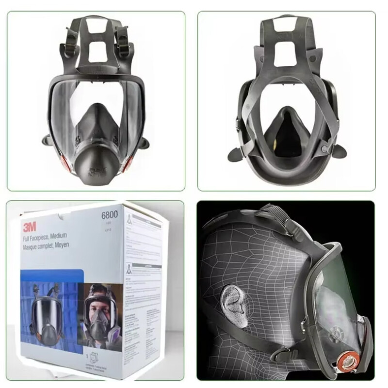 6800 Full Facepiece Reusable Respirator, Respirator Protection MEDIUM