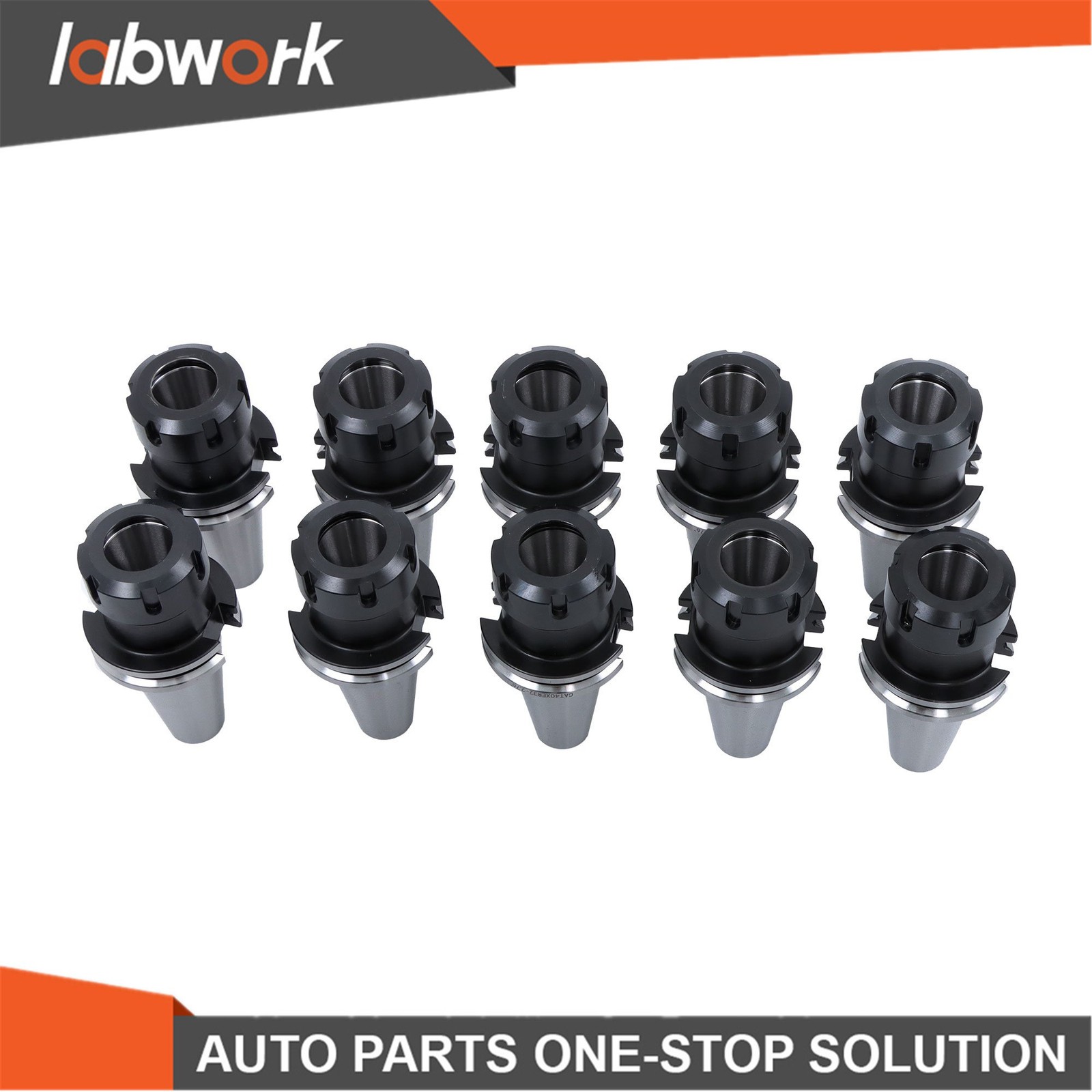 Labwork 10pcs CAT40 ER32 Collet Chuck Set 2.76″ 70mm CNC Milling Tool Holder