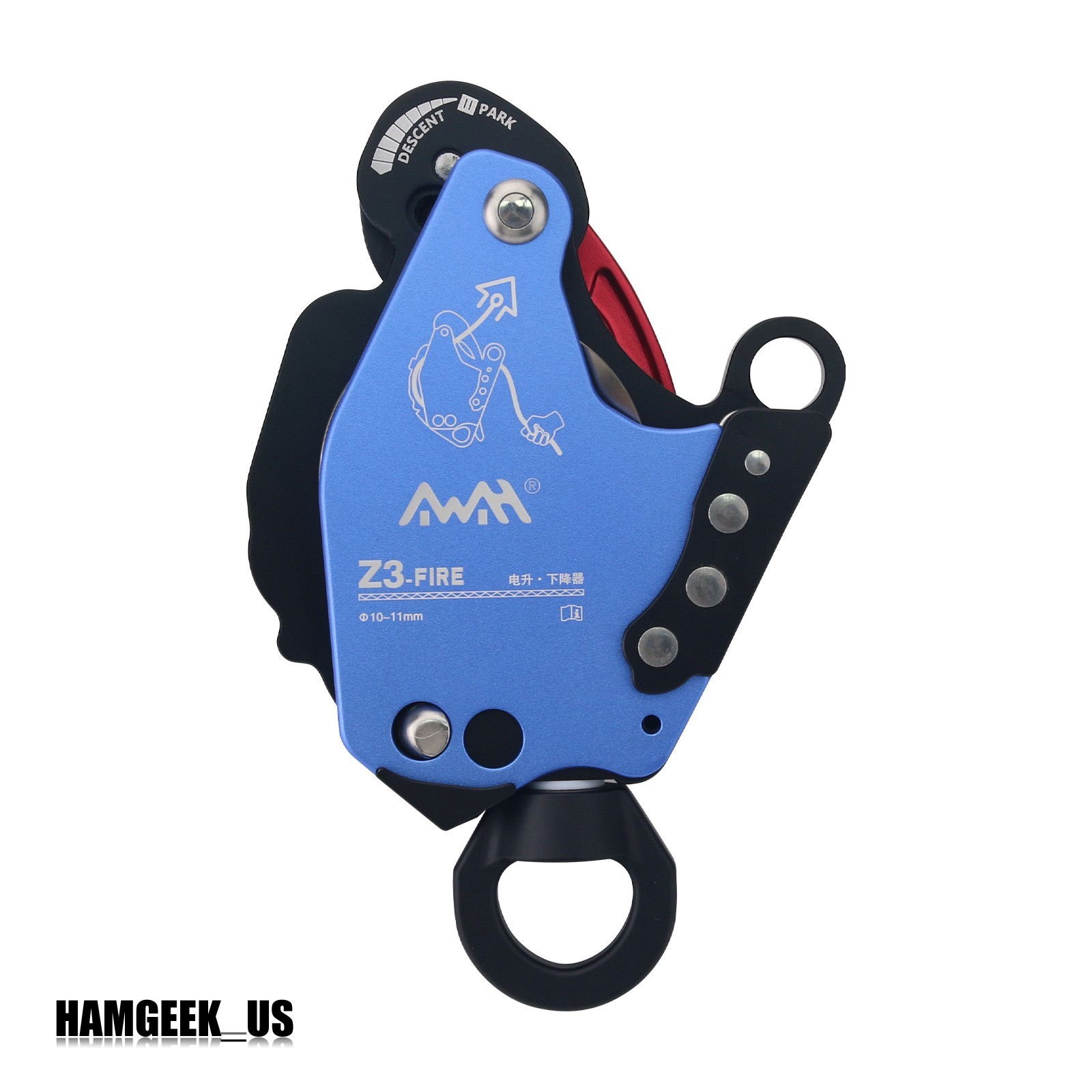 Z3-FIRE Ascent Descent Device with Joint Tool Box for 30kg-285kg Wokring Load
