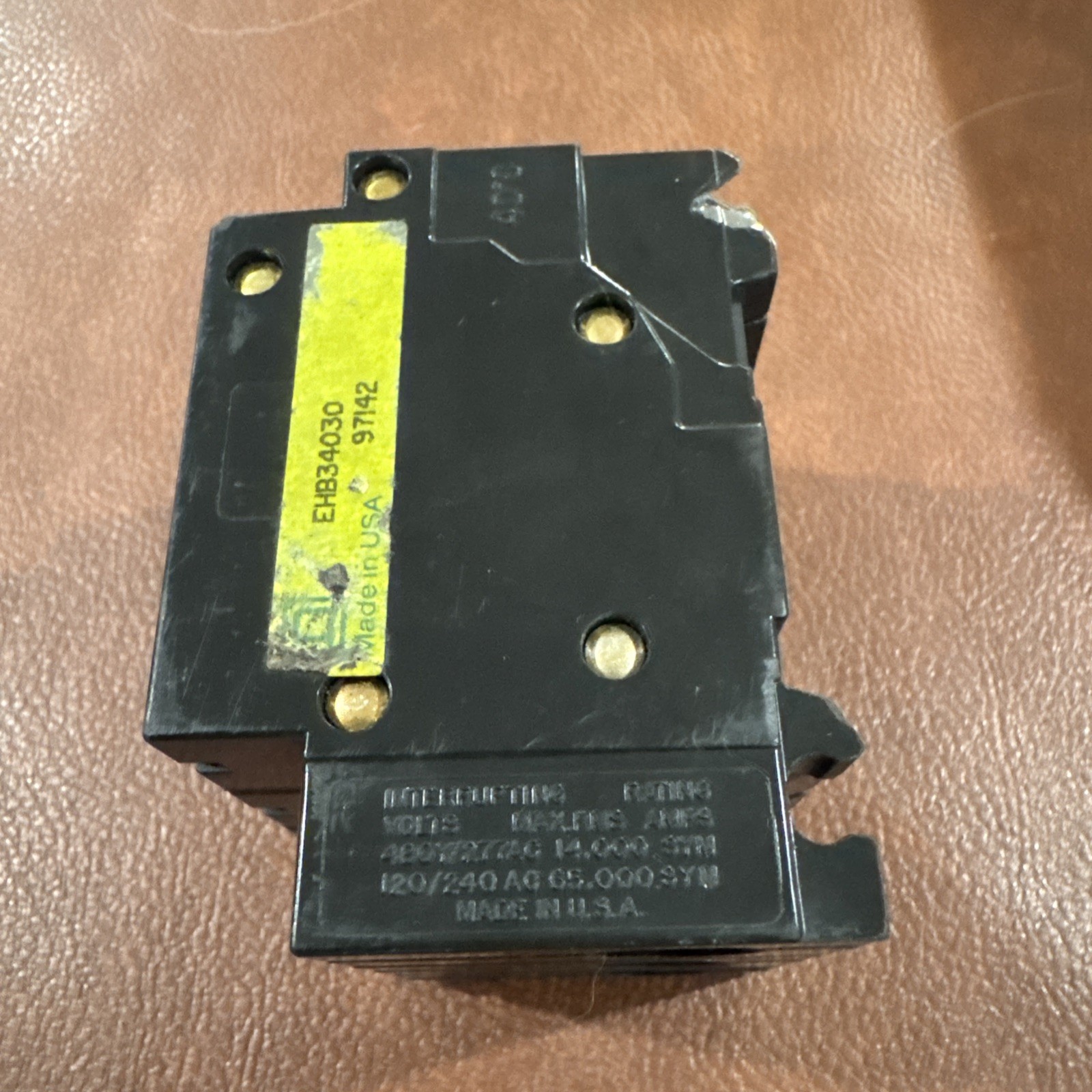 SQUARE D EHB34030 30 AMP BOLT ON CIRCUIT BREAKER 480Y/277 VAC 3 POLE 3P 30A