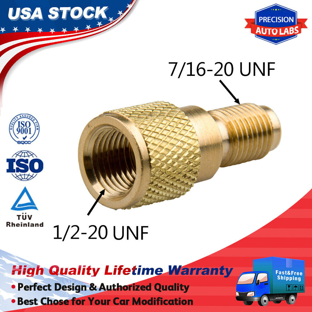 Brass Adapter 1/4″ Male to 1/2″ ACME Female AC Charging Hose to Air Conditioner