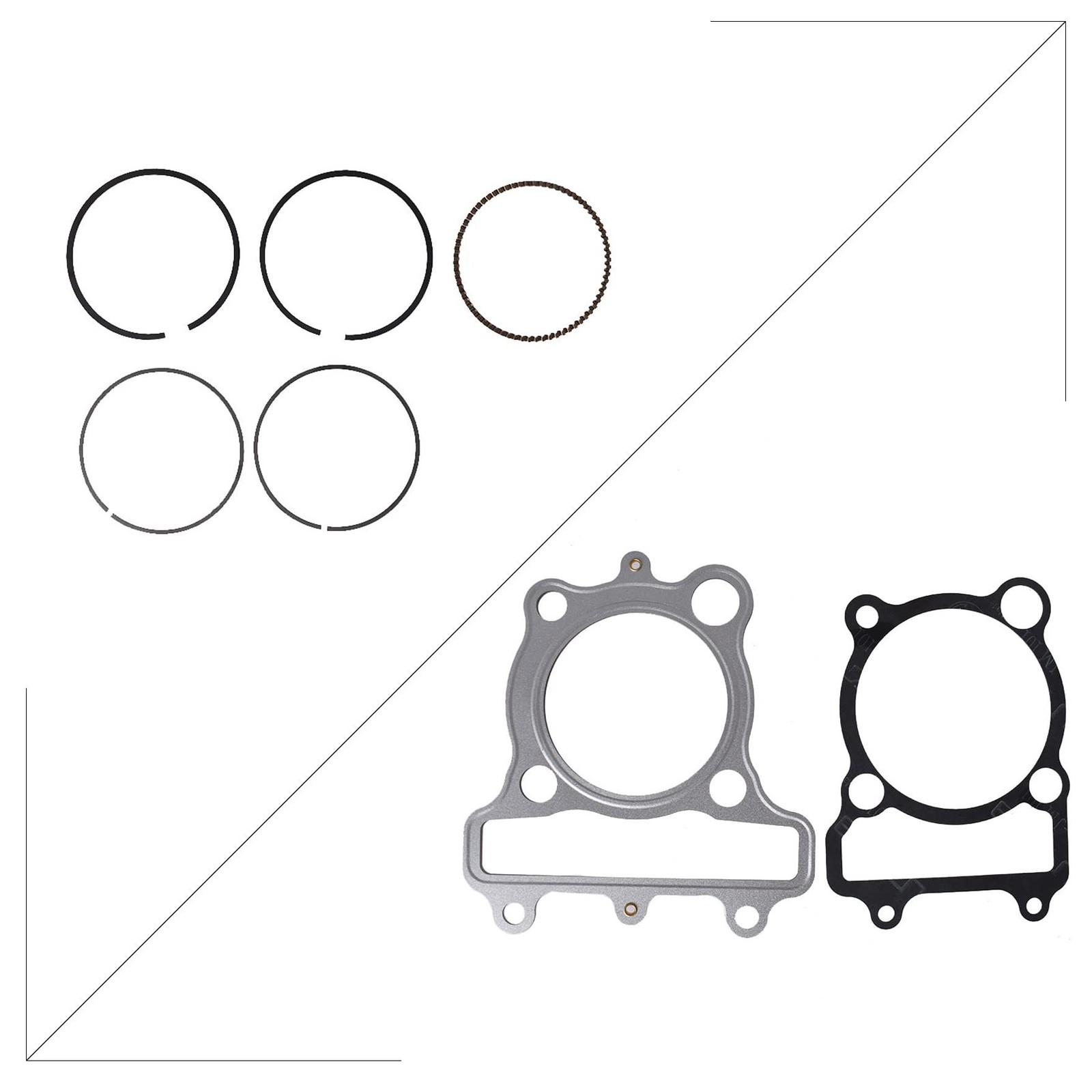 waltyotur Cylinder Piston Head Gasket Top End Kit Repalcement for Yamaha Timb…