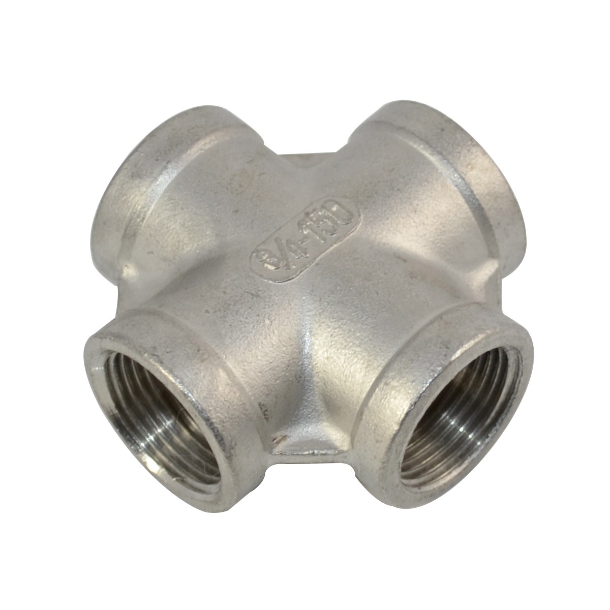 3/4“ Inch NPT 4 Way Female Threaded Cross Coupling SS304 Pipe Fittings connector