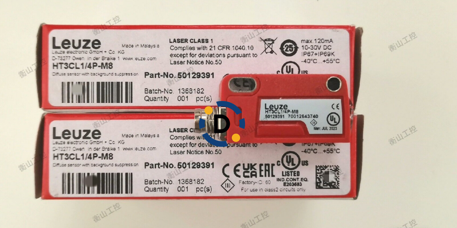 New leuze HT3CL1/4P-M8 sensor